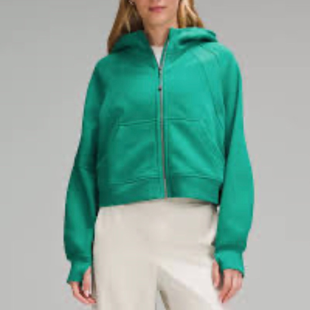 Like New Lululemon Scuba Hoodie Cotton Fleece green Xs small